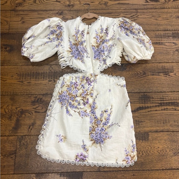 Zimmermann Jude Floral Linen Cut-out minidress - Picture 9 of 12